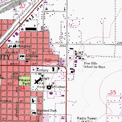 Topographic Map of Green Star Trailer Court, MT