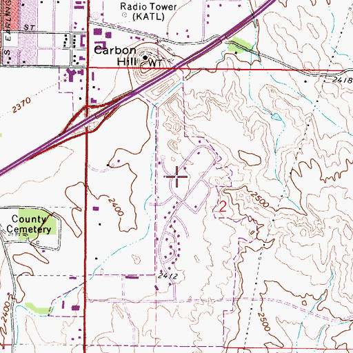 Topographic Map of Wild Rose Park, MT