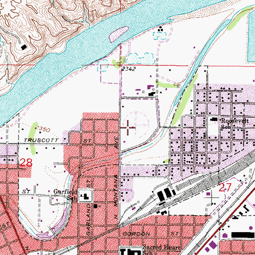 Topographic Map of Bender Park, MT