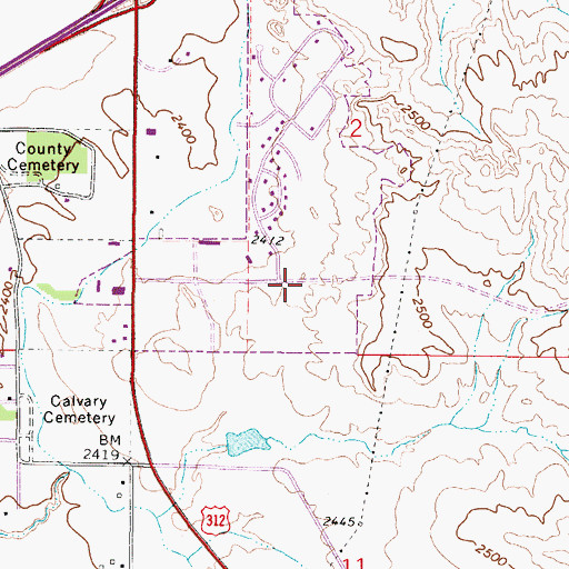Topographic Map of Assembly of God Church, MT