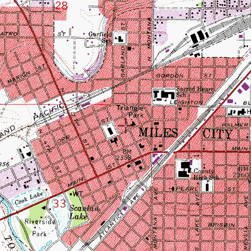 Topographic Map of Emmanuel Episcopal Church, MT