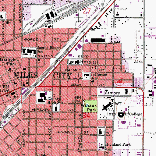 Topographic Map of Jehovah's Witnesses, MT