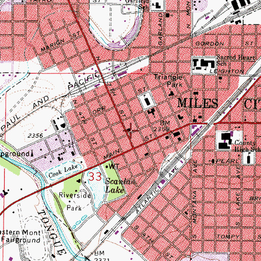 Topographic Map of Word of Life Fellowship Church, MT