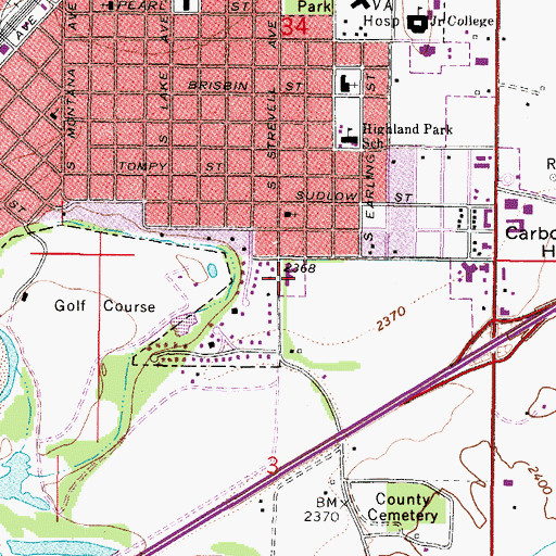 Topographic Map of Friendship Villa Care Center, MT
