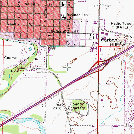 Topographic Map of Eastern Montana Community Mental Health Center, MT