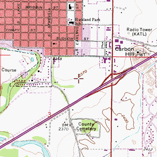 Topographic Map of Garberson Eye Clinic, MT