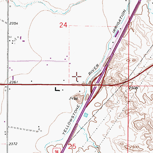 Topographic Map of Big Sky Camp and RV Park, MT