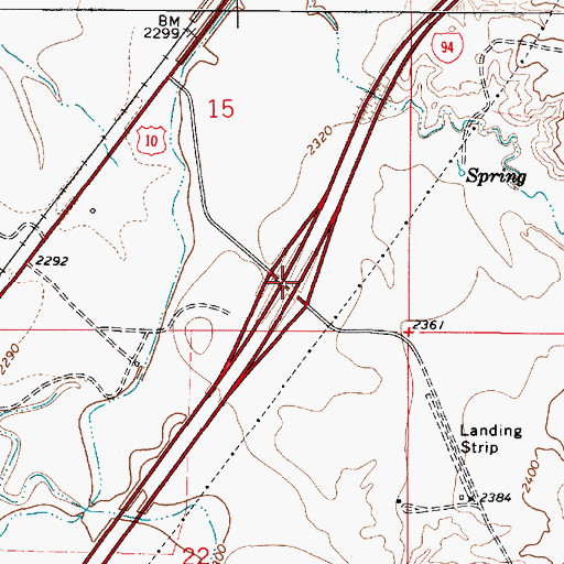Topographic Map of Interchange 159, MT