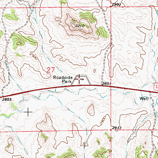 Topographic Map of Locate Rest Area, MT