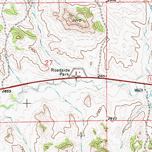 Topographic Map of After the Roundup Historical Marker, MT