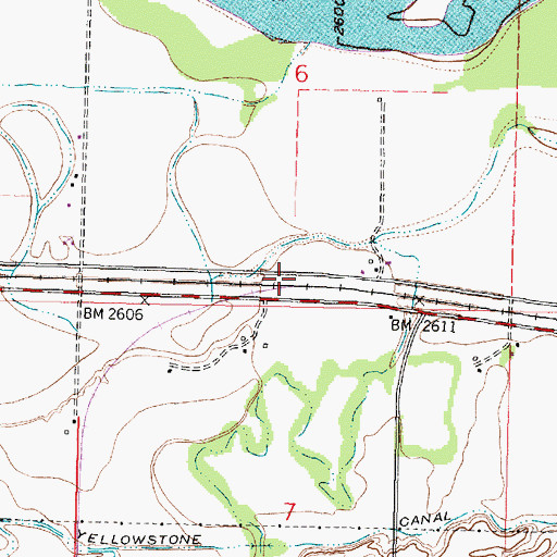 Topographic Map of Sarpy Junction, MT