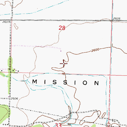 Topographic Map of McLains (historical), MT