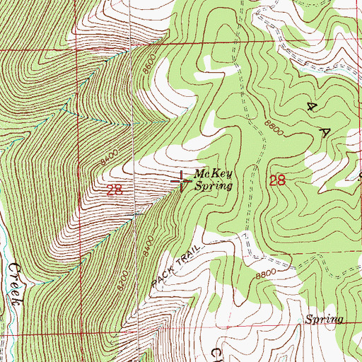 Topographic Map of McKey Spring, CO