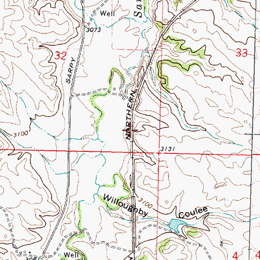 Topographic Map of Walt, MT