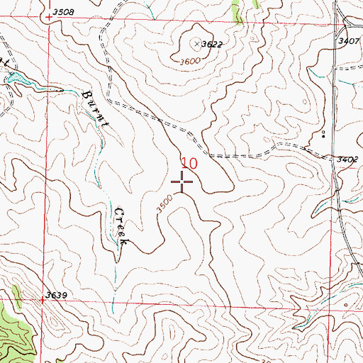 Topographic Map of Burnt Creek (historical), MT