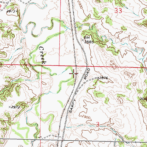 Topographic Map of Mike, MT