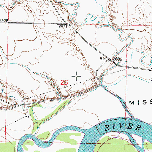 Topographic Map of Rutledge School (historical), MT