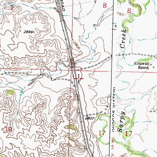 Topographic Map of Loyd Criswell School (historical), MT