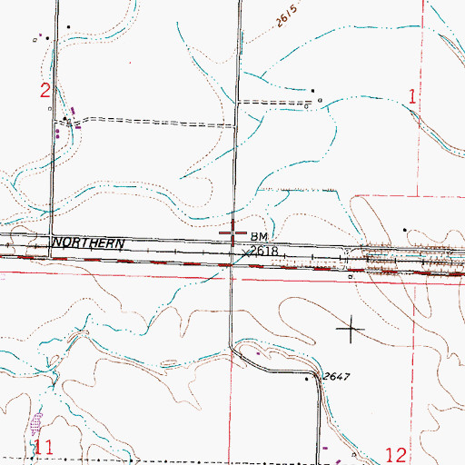 Topographic Map of Shoestring School (historical), MT