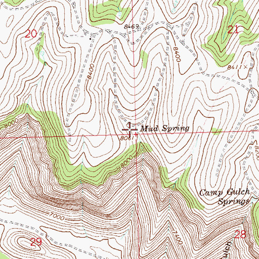 Topographic Map of Mud Spring, CO