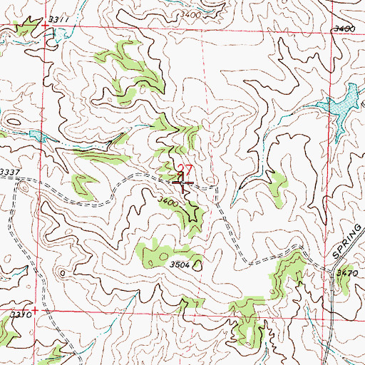 Topographic Map of Adams School (historical), MT