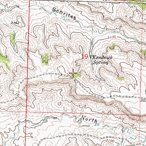 Topographic Map of Fairview School (historical), MT