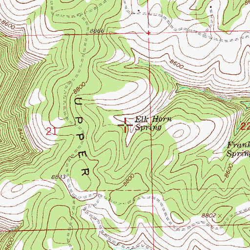 Topographic Map of Elk Horn Spring, CO