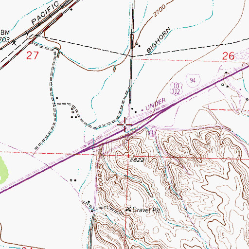 Topographic Map of Interchange 53, MT