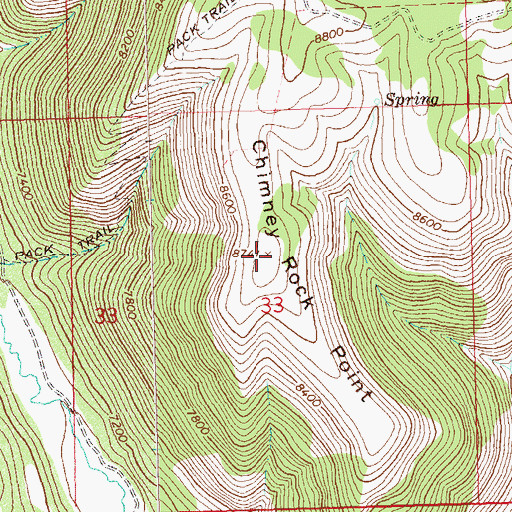 Topographic Map of Chimney Rock Point, CO