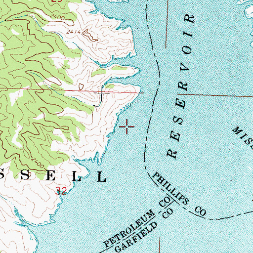 Topographic Map of Camp Reeve (historical), MT