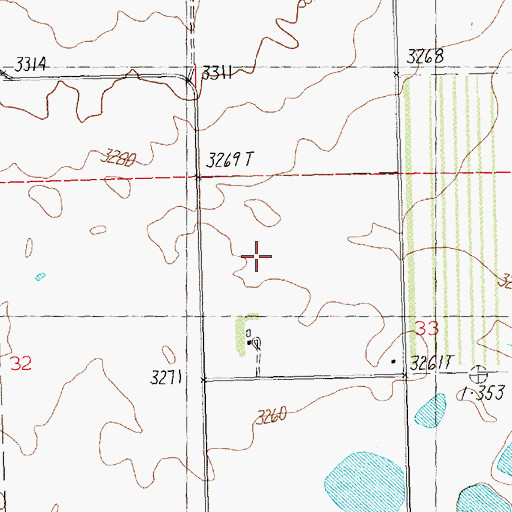 Topographic Map of Blakeslee (historical), MT