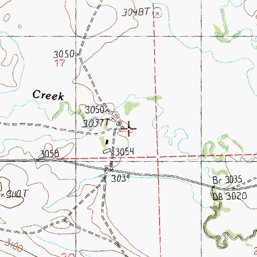 Topographic Map of Staff Post Office (historical), MT