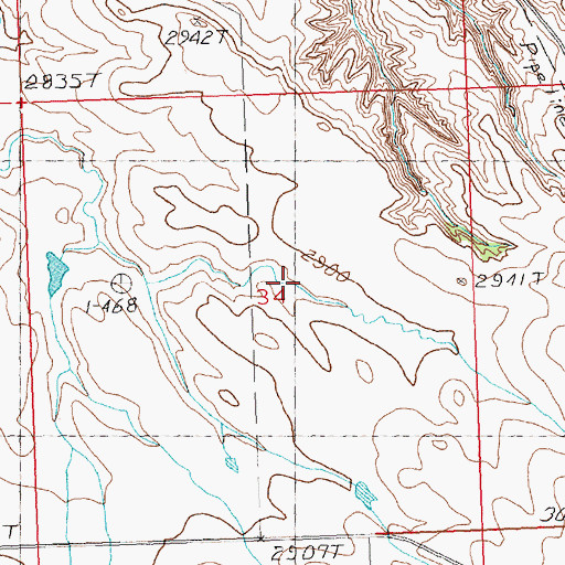 Topographic Map of Jitney (historical), MT