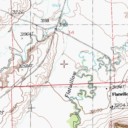 Topographic Map of Lucky Fort (historical), MT