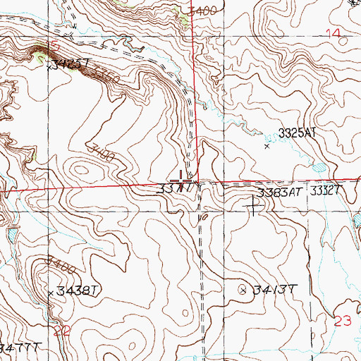 Topographic Map of Root School (historical), MT