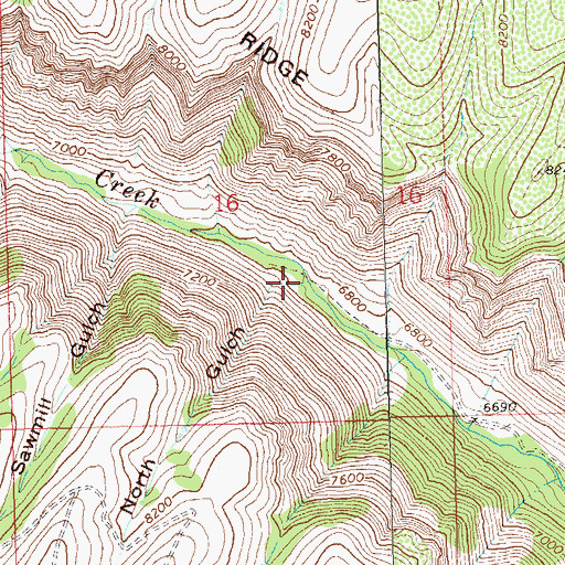 Topographic Map of North Gulch, CO
