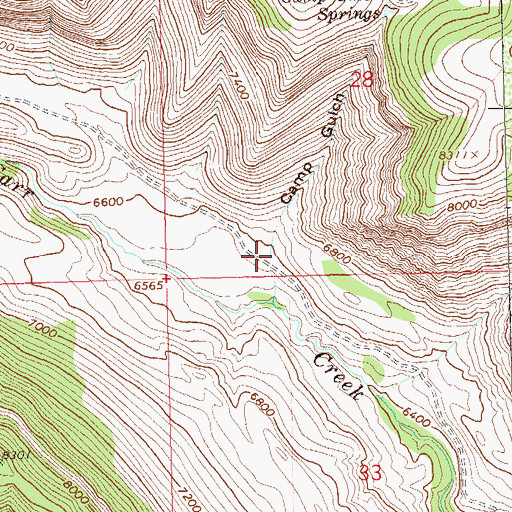 Topographic Map of Camp Gulch, CO