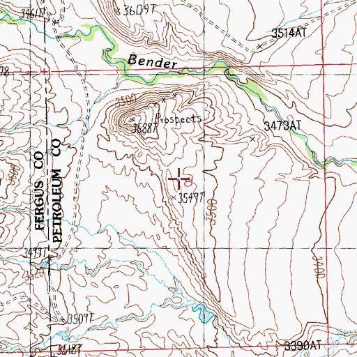 Topographic Map of Carmichael School (historical), MT