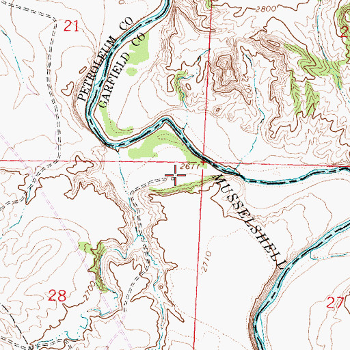 Topographic Map of Whitaker School (historical), MT