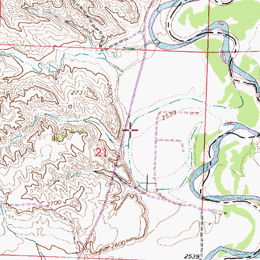 Topographic Map of Lower Weede School (historical), MT