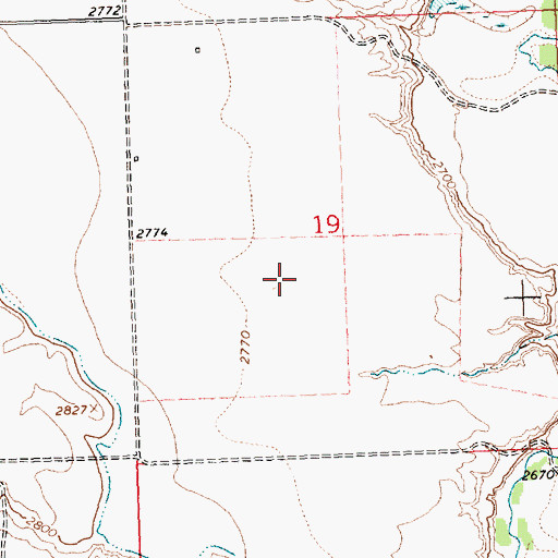 Topographic Map of Petrolia School (historical), MT