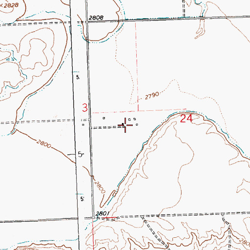 Topographic Map of Circle Bar School (historical), MT