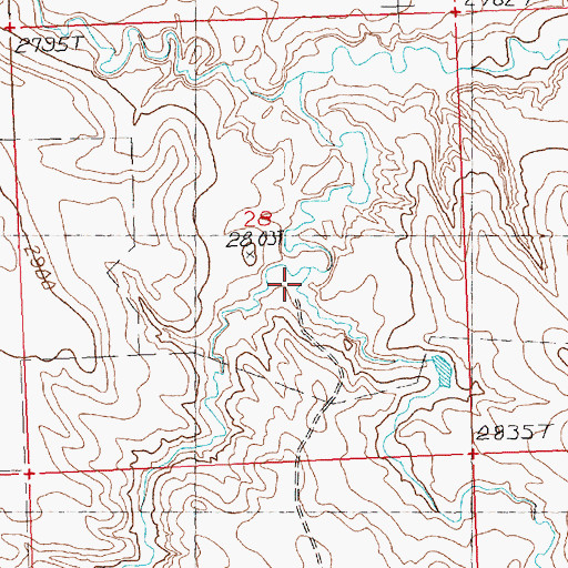 Topographic Map of Hough School (historical), MT