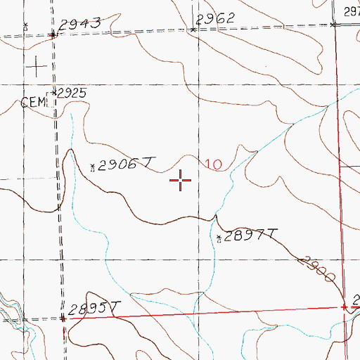 Topographic Map of Shay School (historical), MT