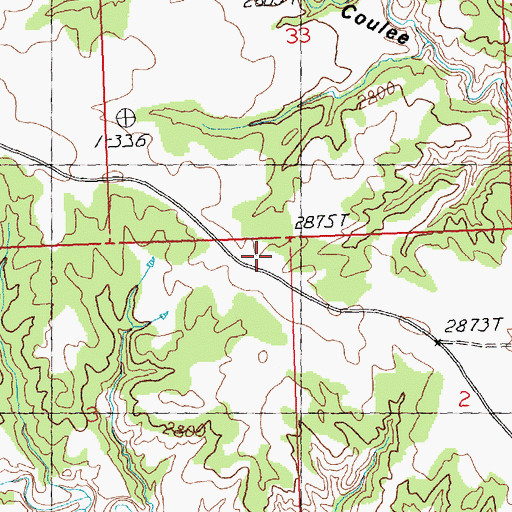 Topographic Map of Dryland School (historical), MT