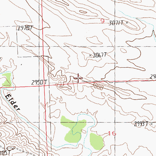 Topographic Map of Box Elder School (historical), MT