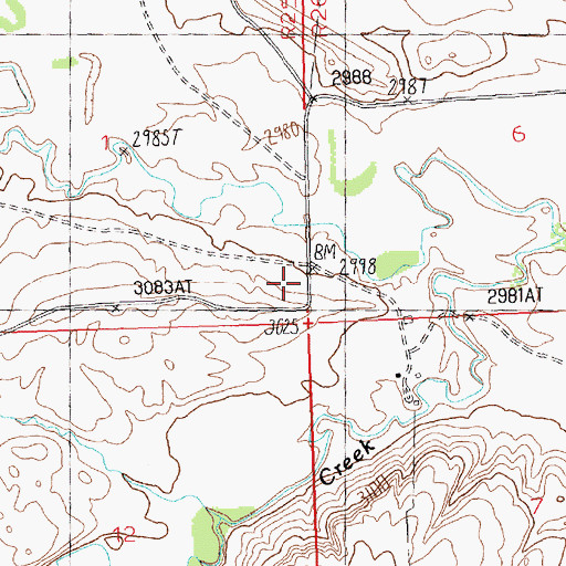 Topographic Map of Leslie School (historical), MT