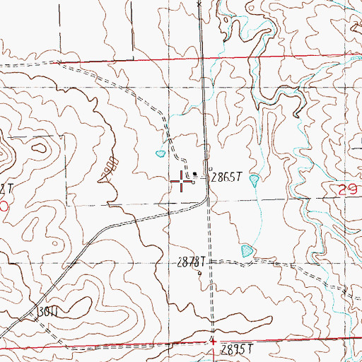 Topographic Map of Brady School (historical), MT