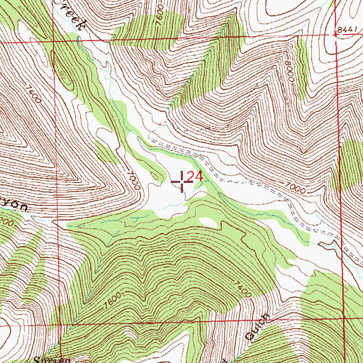 Topographic Map of Quakie Canyon, CO