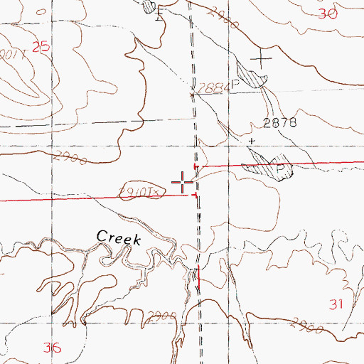 Topographic Map of Harts School (historical), MT
